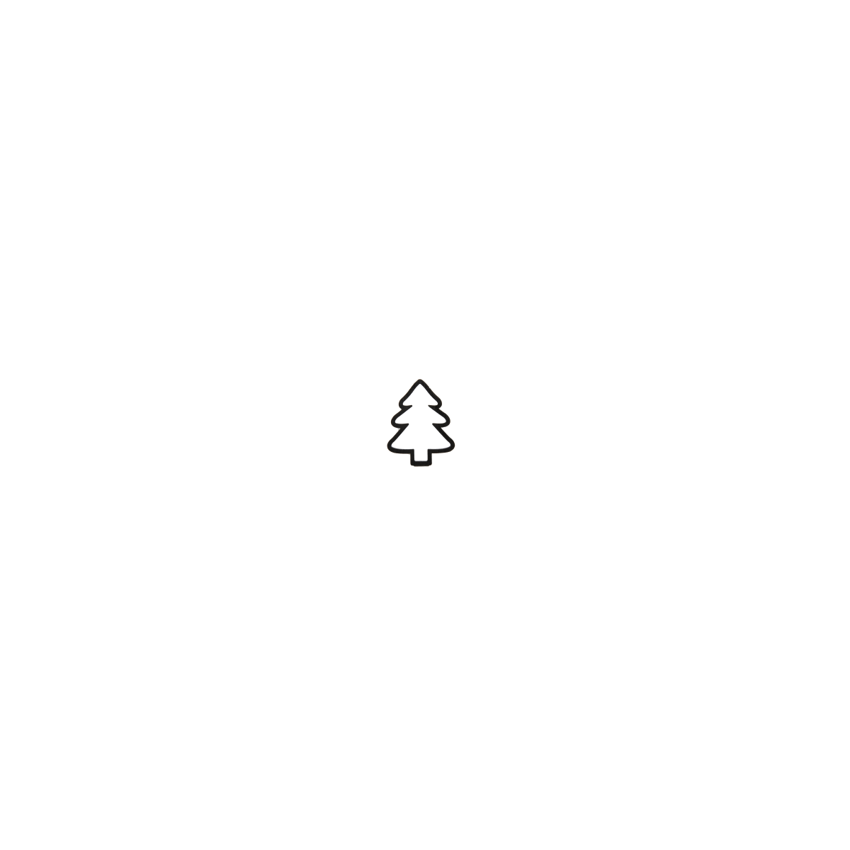 houten kerstboom zwart