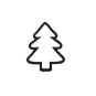 houten kerstboom zwart