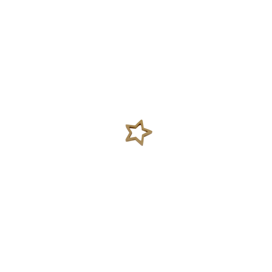 houten ster goud