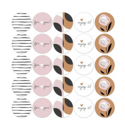 Stickers flower warme kleuren