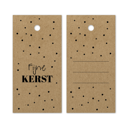 kadolabel fijne kerst kraft