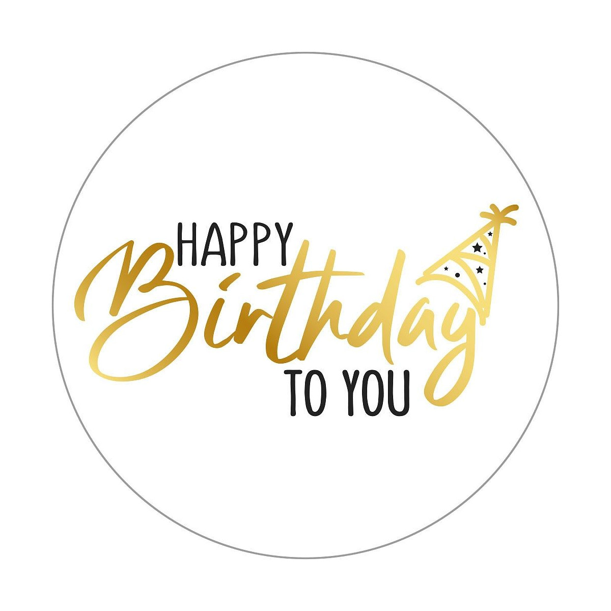 sticker happy birthday party