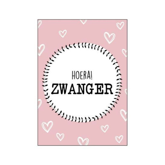 kaart hoera zwanger