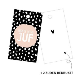 kadolabel voor de liefste juf