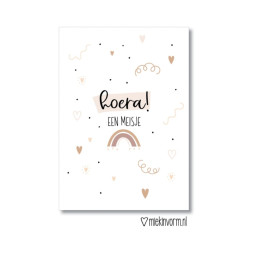 kaart hoera meisje