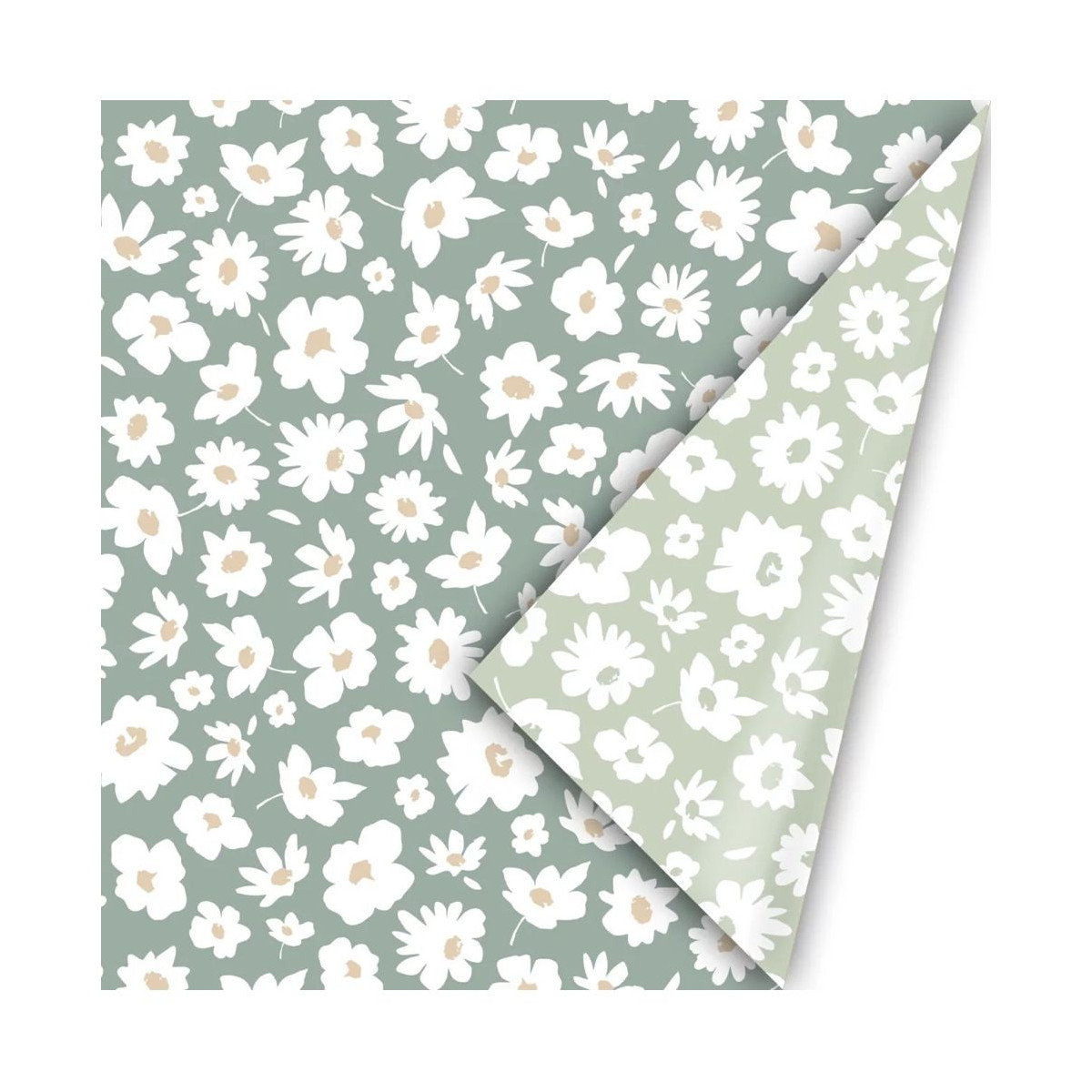 kadopapier fleurig mint