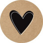 sticker hart kraft wit