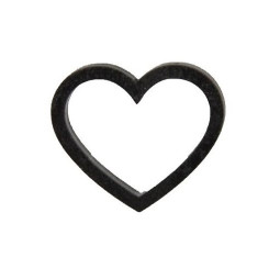 houten hart zwart