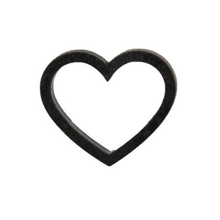 houten hart zwart