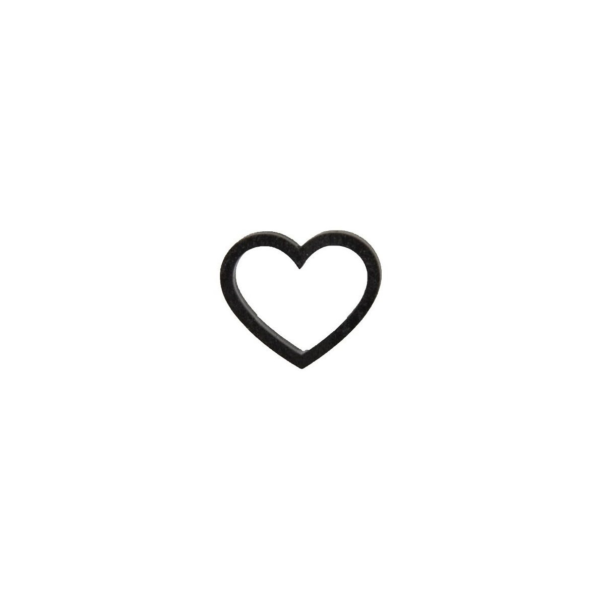 houten hart zwart