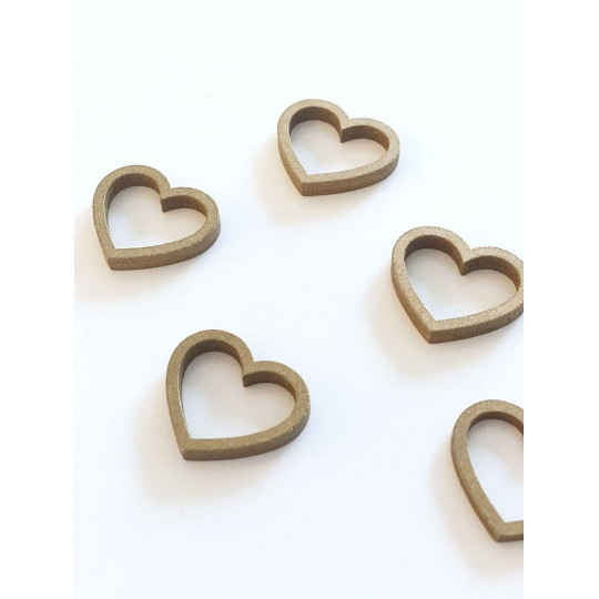 houten hart goud
