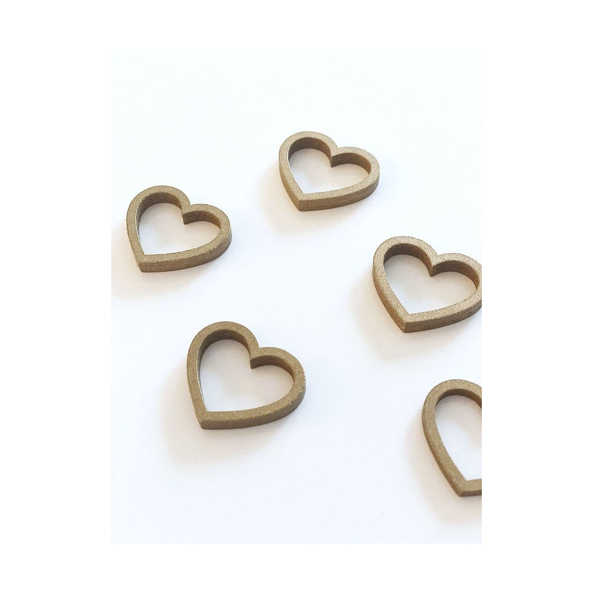 houten hart goud