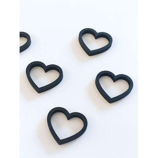 houten hart zwart