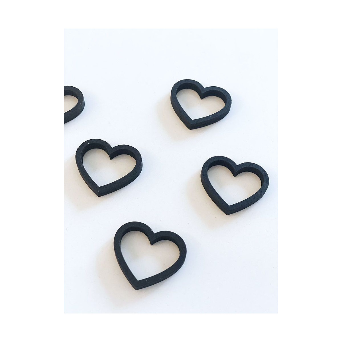 houten hart zwart