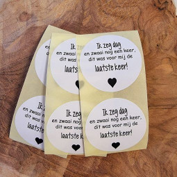 sticker zwaai laatste keer
