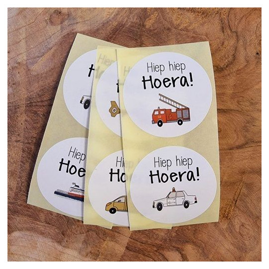sticker hoera voertuigen