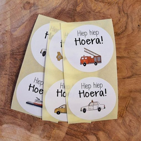sticker hoera voertuigen