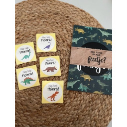 dino set uitnodigingen
