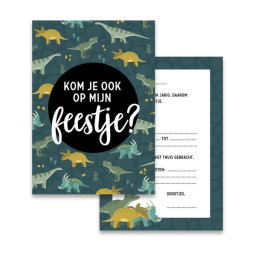 dino set uitnodigingen