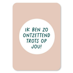 kaart ontzettend trots