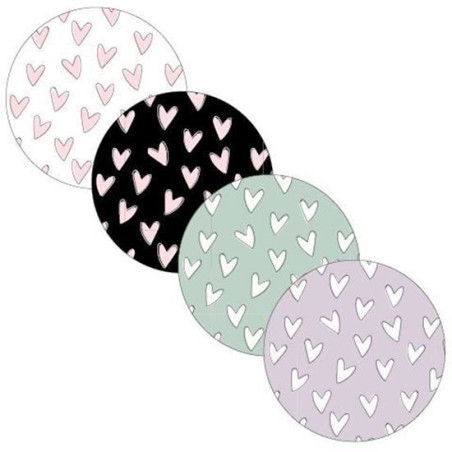 stickermix hartjes pastel