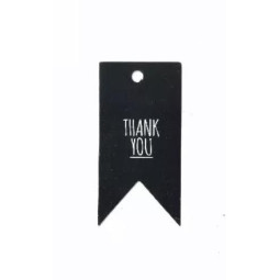 label zwart wit thankyou