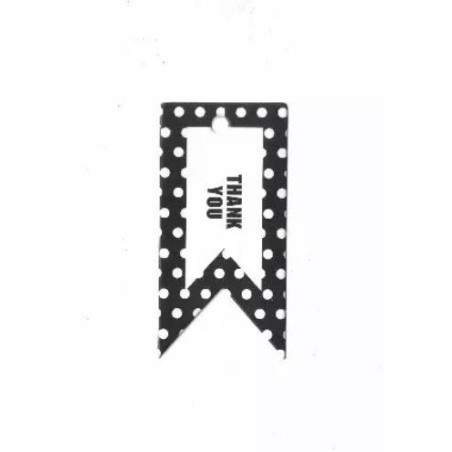 label zwart wit stip