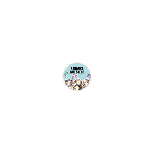 sticker bedankt meester illustratie