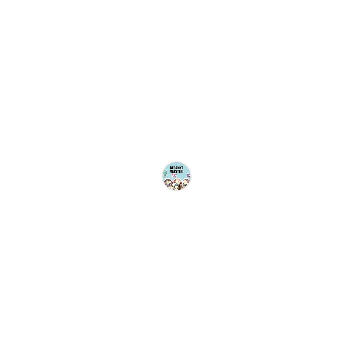 sticker bedankt meester illustratie