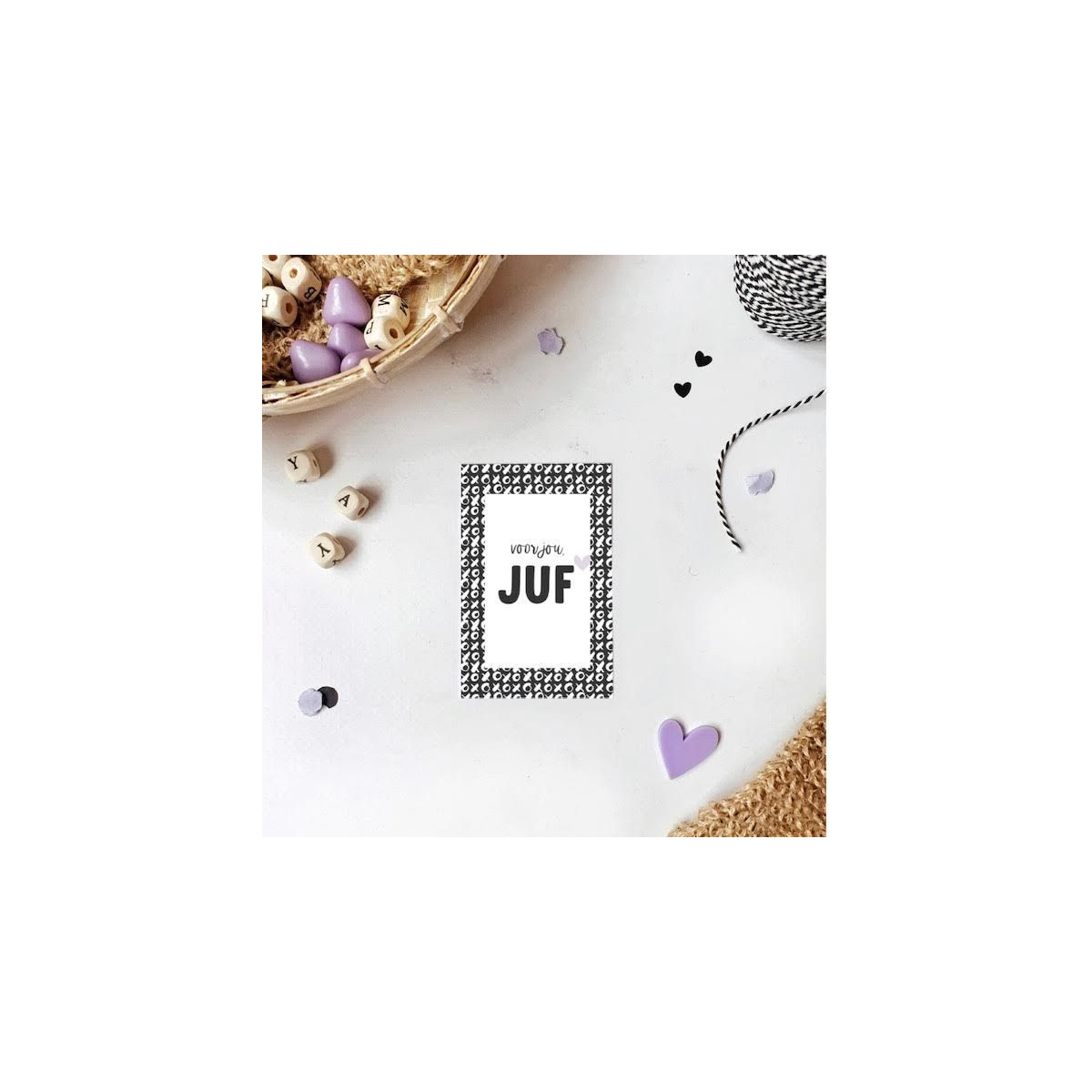 Minikaartje voor jou juf