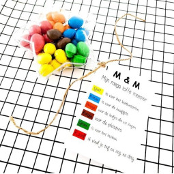 kaartje m&m meester