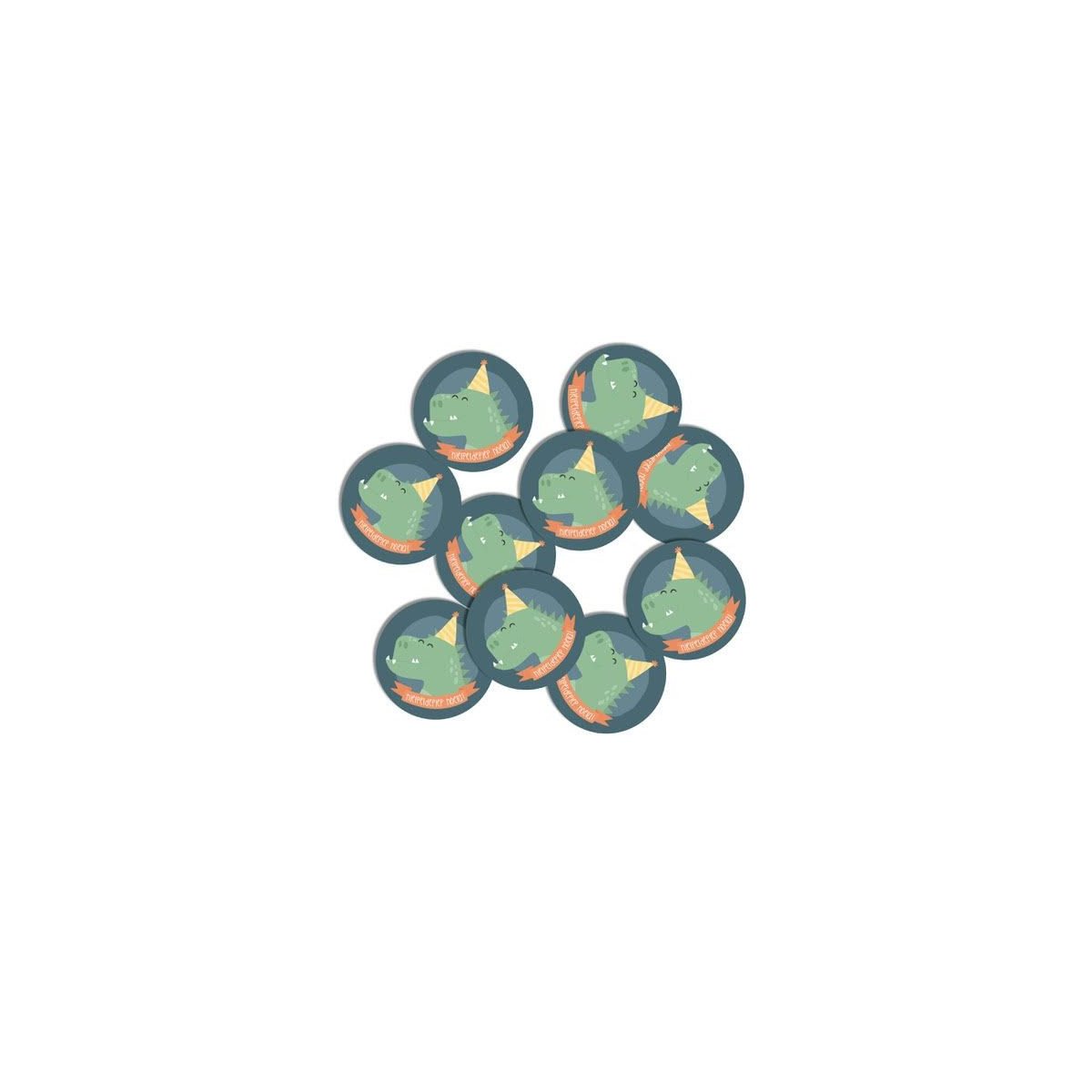 sticker dino hiep hiep hoera