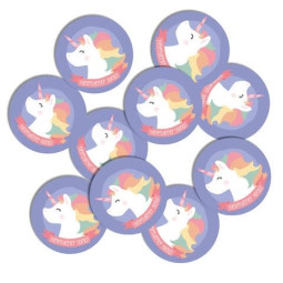 hieperdepiep hoera unicorn sticker