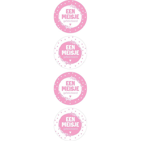 stickermix meisje gefeliciteerd