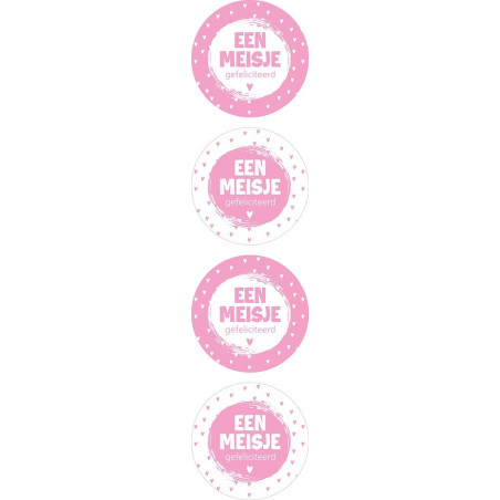 stickermix meisje gefeliciteerd