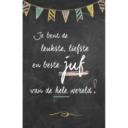 mini kaart beste liefste juf