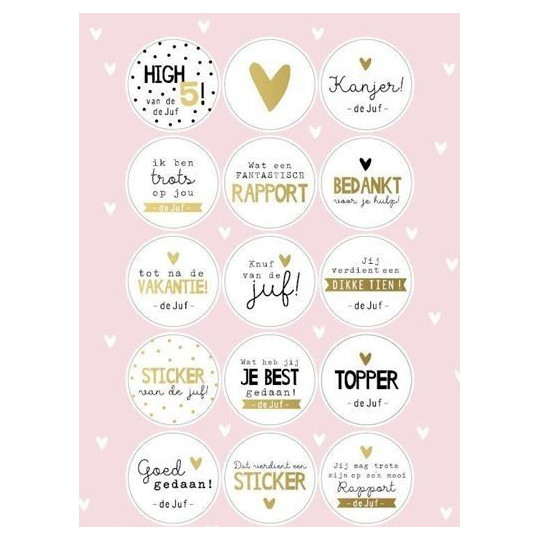 stickervel compliment juf