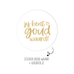 sticker goud waard wit