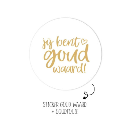sticker goud waard wit