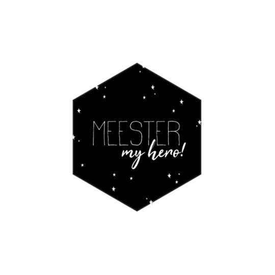 sticker meester my hero