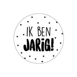 sticker ik ben jarig