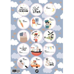 stickervel sint blauw