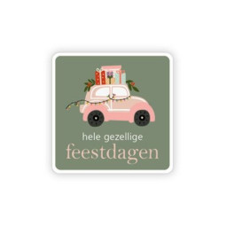 sticker kerstauto