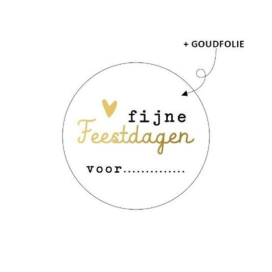 sticker fijne feestdagen voor