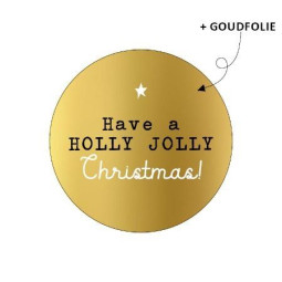 sticker holly jolly