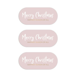 sticker ovaal merry christmas