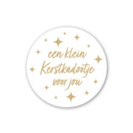 sticker kerstkadootje klein