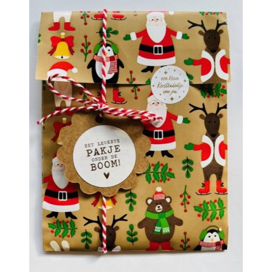 sticker kerstkadootje klein