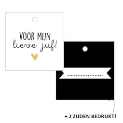 kadolabel voor mijn lieve juf vierkant