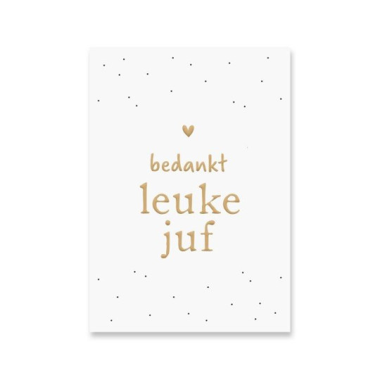 Kaart bedankt leuke juf